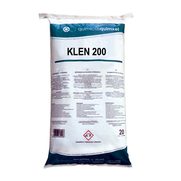 KLEN 200. Detergente lavado super saco de 25 kg.                                                                                                                                                                                                          